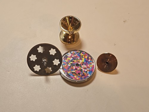 Yankel Ginzburg Milled Stainless Steel/Brass Millenium Dreidel Top Num. 284/950 - Picture 6 of 8