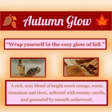 AUTUMN GLOW Concentrated Essential Oil Blend Fragrance 5ml Diffuser Aromatherapy