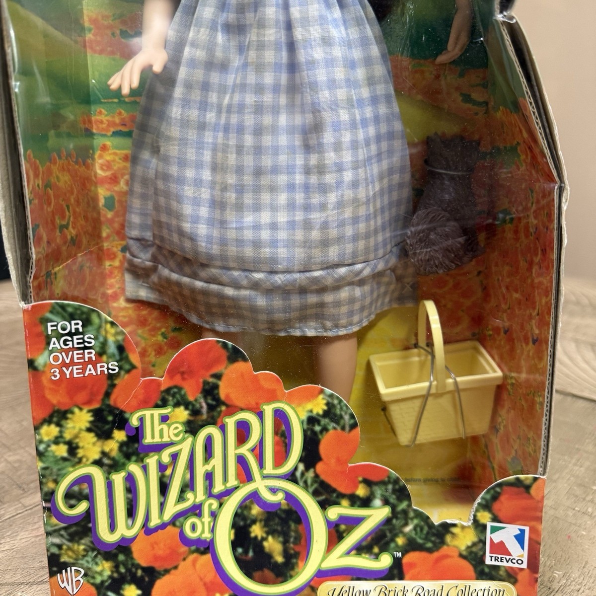 The Wizard of Oz Dorothy & Toto Doll 10101 Trevco Yellow Brick 