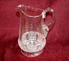 EAPG Dalzell Brothers & Gilmore Six Panel Fine Cut Clear Milk Pitcher 1885