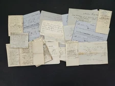 1850–80 antique WRAY ny REAL ESTATE RECEIPT EXPENSE LEDGER COLORED WAITER harlem