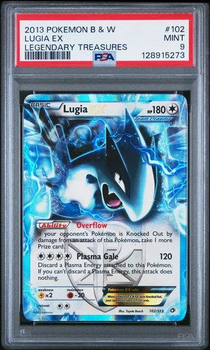 Lugia EX #102 2013 Pokemon Black & White Legendary Treasures PSA 9