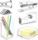 6 Pieces Clear Office Desk Accessories for Student Back to School Office