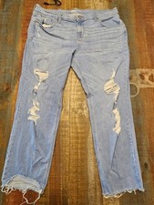 Old Navy Girls Ultraviolet Moon Distressed Boyfriend Jeans Size 12 Excellent