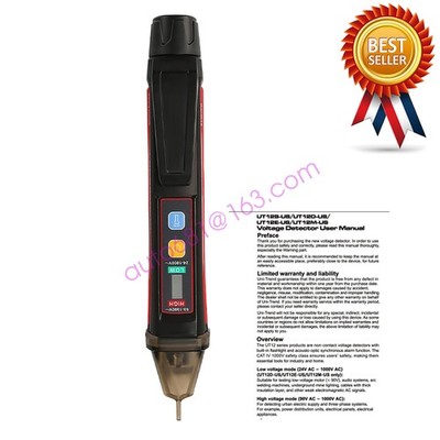 UNI-T UT12E Non-contact AC Voltage Detector Smart Test Pencil 24V-1000V