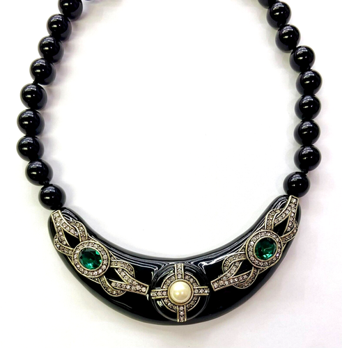 HSN Heidi Daus "Casual Chic" Beaded Collar Drop Necklace - Picture 2 of 8