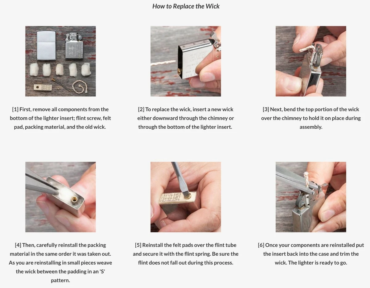 Cigarette cheap lighter wicks