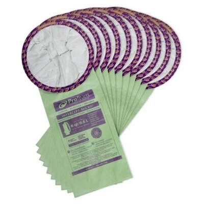 10-Pack GENUINE ProTeam Intercept Micro 6qt/6.6L Canister Vacuum Bags 100431