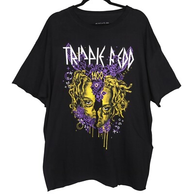 Trippie Redd 1400 Art Graphic T-shirt Mens XL Black Short Sleeve Rap Music