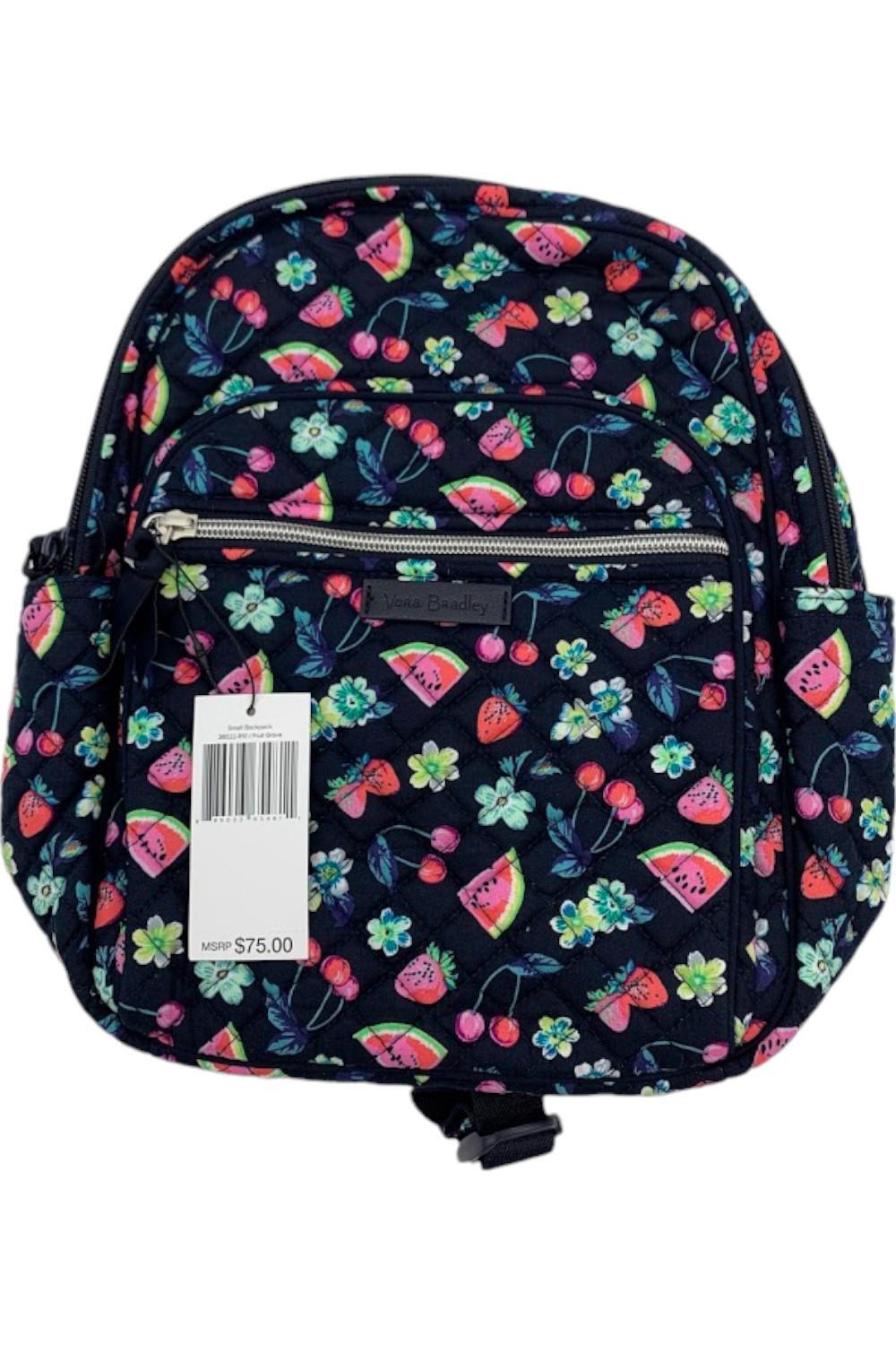 Маленький хлопковый рюкзак с фирменным принтом Веры Брэдли Fruit Grove