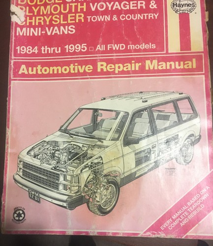 HAYNES REPAIR MANUAL 30010 1231 DODGE CARAVAN PLYMOUTH VOYAGER 1984 THRU 1995 - Picture 1 of 2