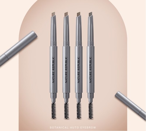NATURE REPUBLIC Botanical Auto Eyebrow Combination Liner+Brush #03 Ash Mocha - Picture 6 of 10