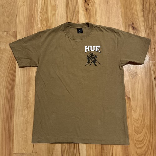 HUF Unity Song Short Sleeve Light Brown Tee Shirt Mens Size Medium