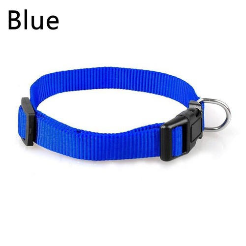Pets Dog Puppy Cat Kitten Choke Collar Buckle Solid Color Adjustable Necklace - Picture 5 of 16