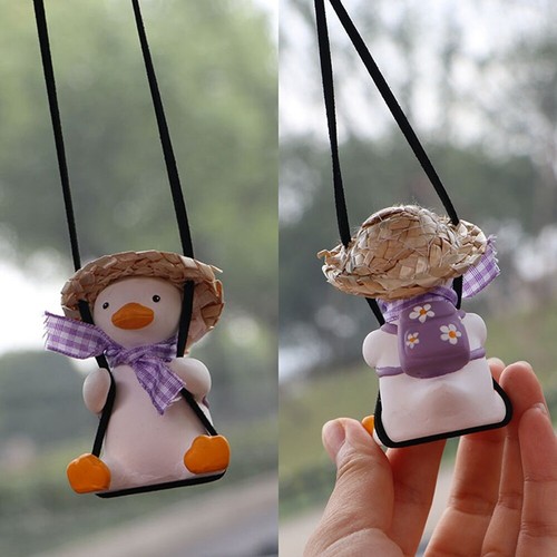Creative Swing Duck Car Pendant Decoration Duck Swing Auto Rearview Mirror Pend - Picture 10 of 23