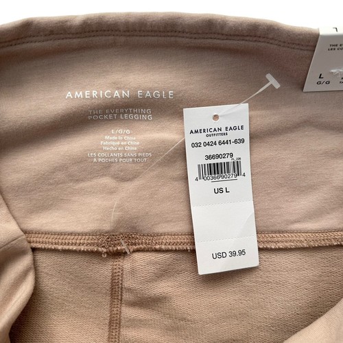 American Eagle Women's Size L The Everything Pocket Soft Rose Leggings NEW - Picture 5 of 5