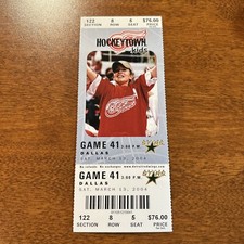 March 13 2004 Dallas Stars Vs Detroit Red Wings Ticket Stub Hull McCarty Goals