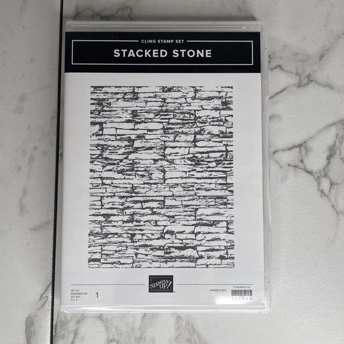 Stampin' Up! Stacked Stone Stamp Set - BRAND NEW + FREE SHIPPING C8