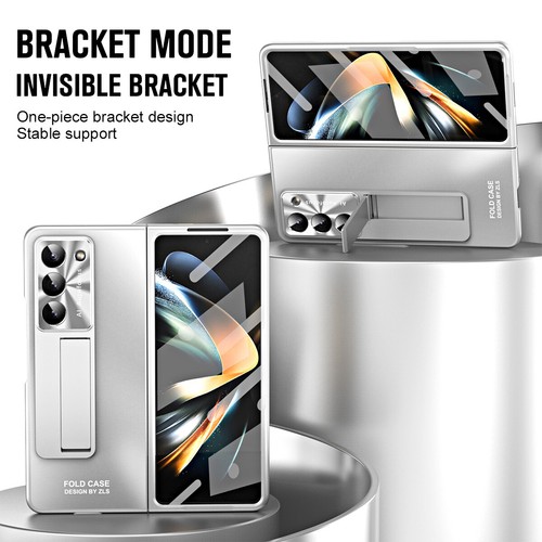 For Samsung Galaxy Z Fold5 Fold 4/3 Metal Full Body Stand Case with Screen Cover - Photo 50 sur 51