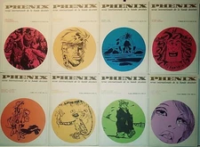 PHÉNIX Nos. 15-21, 29, REVUE INTERNATIONAL COMICS, 1970-73 1st Ed. SCs, NEW, NM