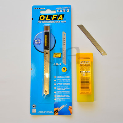 Olfa Profi Cuttermesser SVR-2 (45° Grad) + 10´er Abbrechklingenbox 45° Klingen
