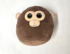TY Beanie Squishies (Squish-A-Boos) Plush - DUNSTON the Monkey (Small Size 8")