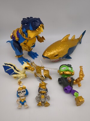 Treasure X LOT GOLD Dino Shark Hunter Rider Partial Dragon Helicopter More Moose