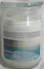 Ashland Scented Candle NEW 17 oz Large Jar Single Wick Spring SEA SALT white