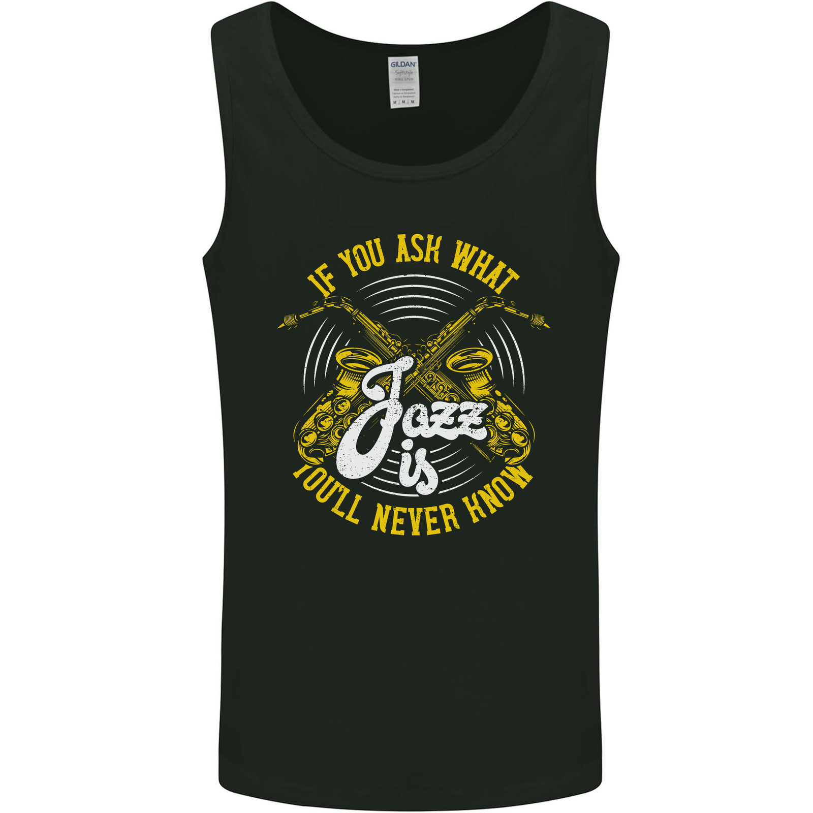 If You Ask What Jazz Is Music Mens Vest Tank Top
