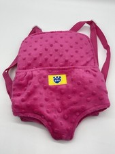 Build A Bear BABW Pink Plush Animal Toy Carrier Back Pack Adjustable Straps