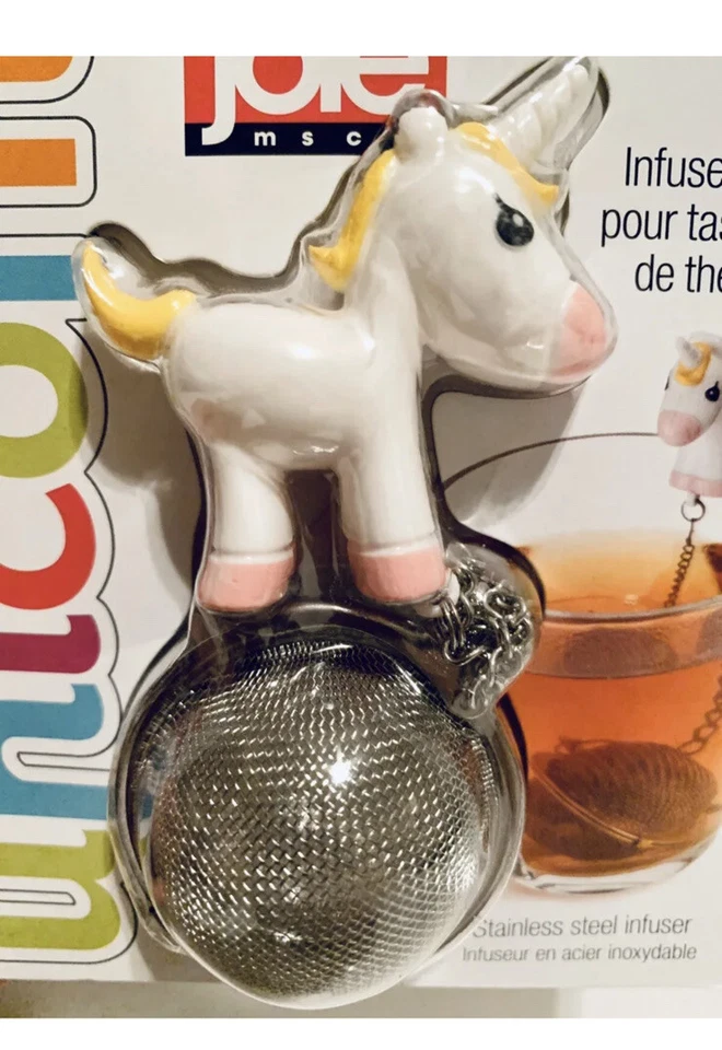 粉色独角兽茶注入器不锈钢散叶滤网 Joie 单杯 — 第 2/4 张图片