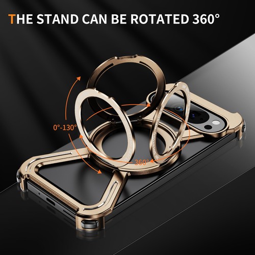 Titanium Alloy Metal Frame Phone Case Ring Stand For Google Pixel 9 Pro XL/9 - 第 7/13 張圖片