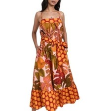 FARM Rio Summer Dream Ruffle Hem Maxi Dress - Size Large