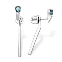 Ohrstecker Ohrringe Silberohrringe Mit Topas Stein Ohrschmuck Damen Echtschmuck