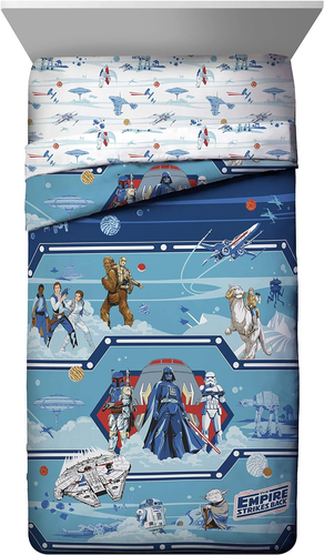Star Wars Empire Strikes Back 4 Piece Full Bed Set - Includes Reversible Comfort - Picture 2 of 12