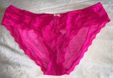 Victoria  s secret hot pink lace bikini size small