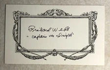 Rare Richard Webb (Captain Midnight) Signed Autograph Card Vintage