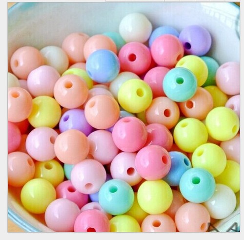 6---18mm round color acrylic beads - Picture 3 of 34