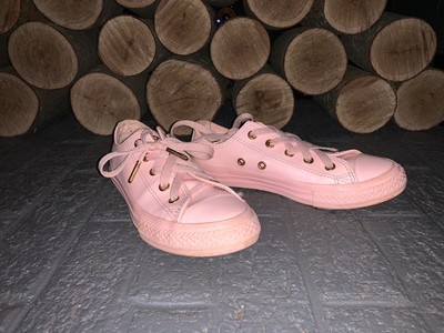 converse pink leather rose gold