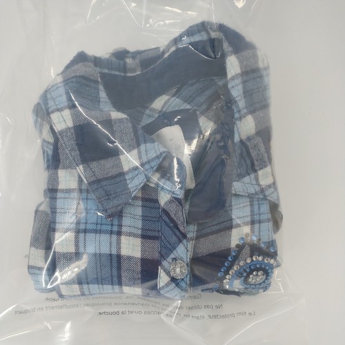 Justice Girls Plaid Flannel Long Sleeve Top Shirt Size 12 - Picture 9 of 9
