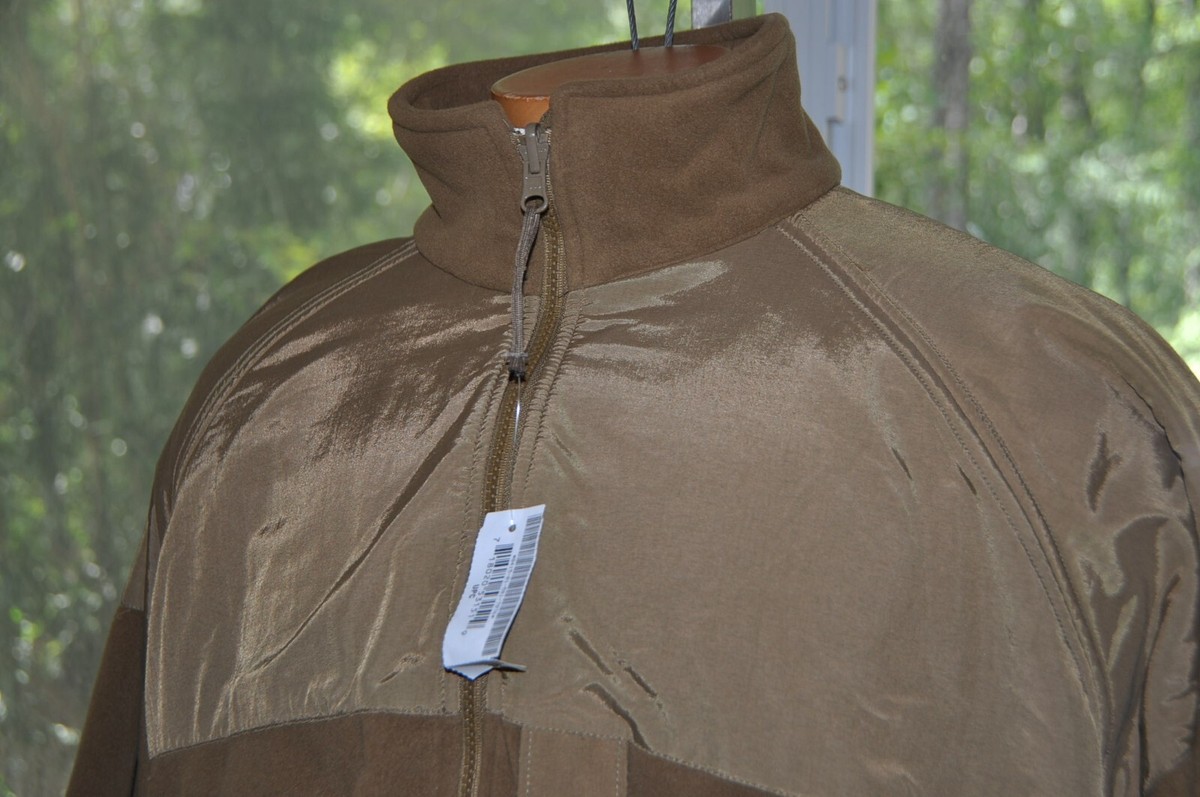 Navy Coyote Brown Fleece Military Style Polar Fleece Jacket ECWCS