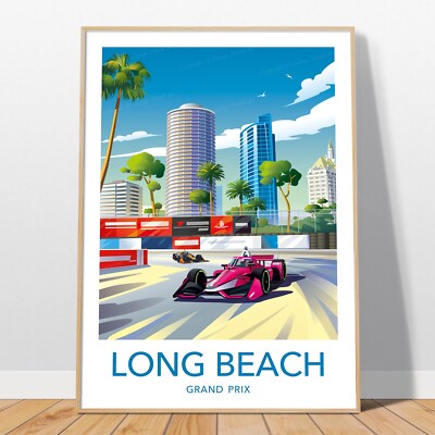 Long Beach Grand Prix Art Print - IndyCar Series, Motorsport Fan Gift