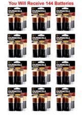 144x Duracell Size D Battery 1.5V D4 Copperto...