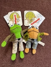 Frog and Toad Plush Set of 2 Stuffed Animal Small Sekiguchi New
