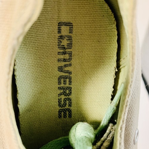 Zapatillas Converse All Star Para Mujer Talla 4 Blanco Gris Zapatos Cordones Verdes - Imagen 6 de 13