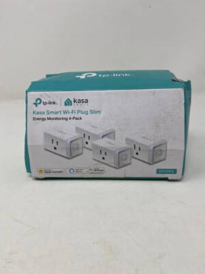 TP-Link Kasa Smart Wi-Fi Plug Slim Energy Monitoring 4-Pack EP25P4 New Open Box