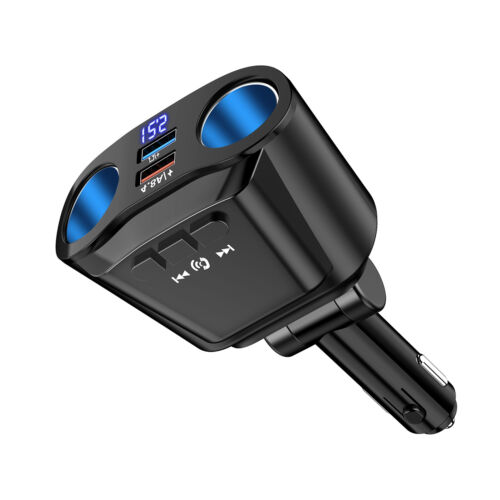 Portable Wireless Bluetooth 5.0 Cigarette Lighter USB Mobile Device Car Charger