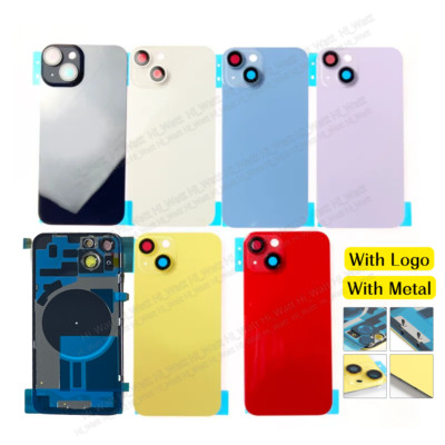 Rear Back Glass Housing Cover + Metal Replacement For Apple iPhone 14 / 14 Plus