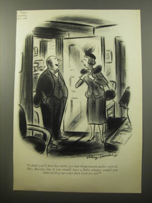 1950 Cartoon by Whitney Darrow, Jr. - Kleptomania Under Control