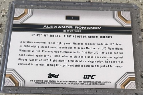 2024 Topps Chrome Gold /50 Alexandr Romonov No. 9 ! - Picture 2 of 2